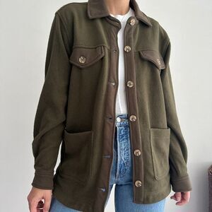 NWT‎ Blank NYC olive green fleece shirt shacket